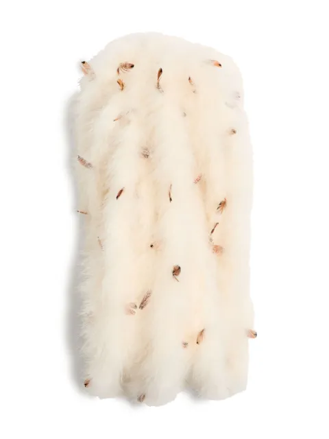 Valentino Garavani feather-detailing scarf 