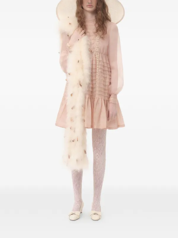Valentino Garavani feather-embellished Scarf | White | FARFETCH