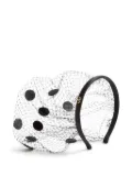 Valentino Garavani VLogo Signature veil headband - Black