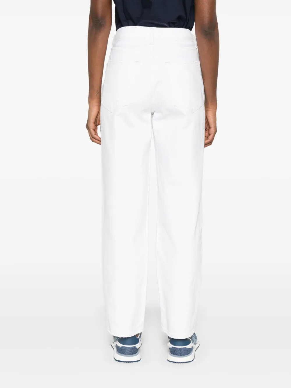 AGOLDE Baggy jeans met V-taille Wit