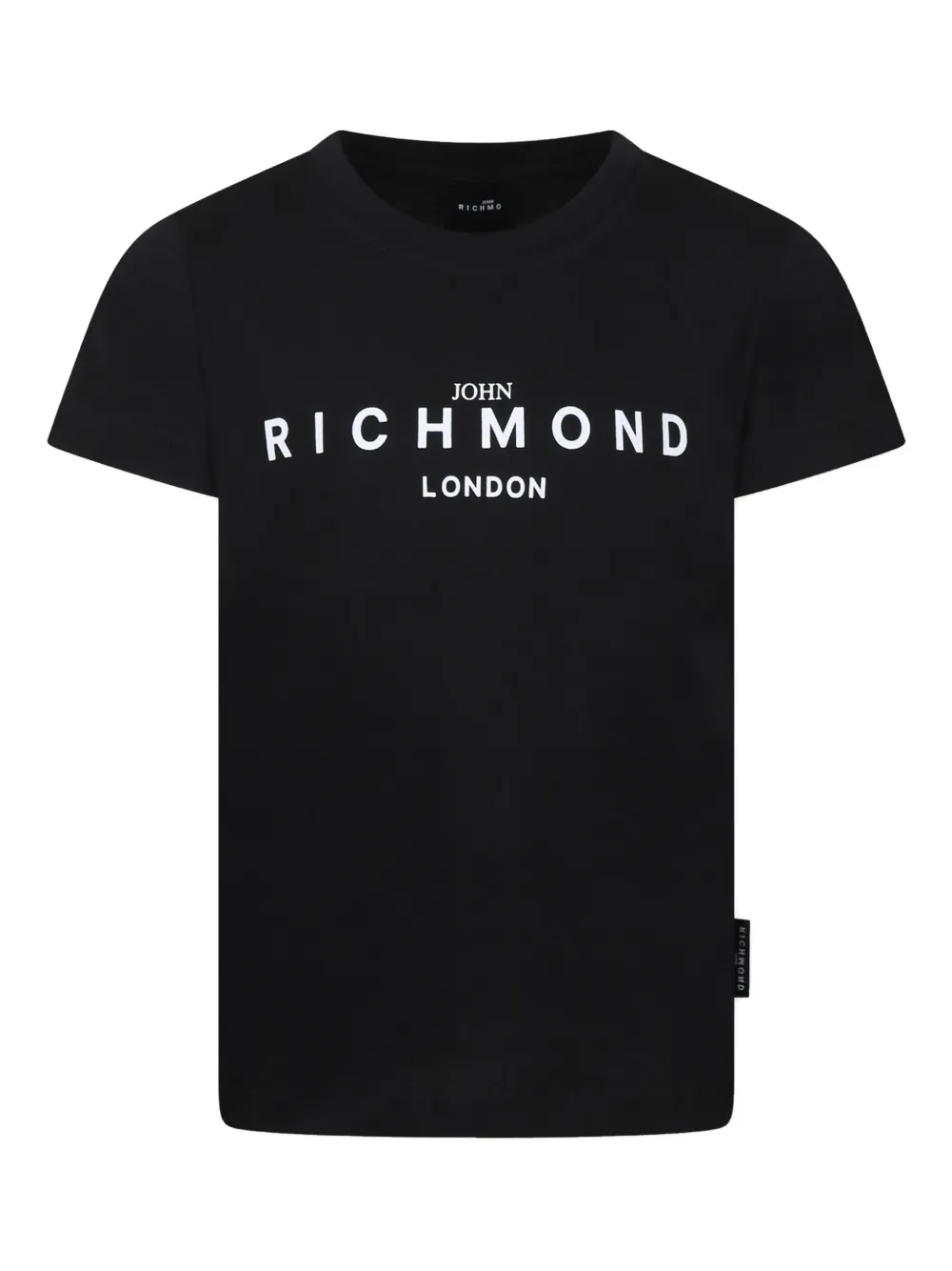 John Richmond Junior T-shirt met logoprint Zwart