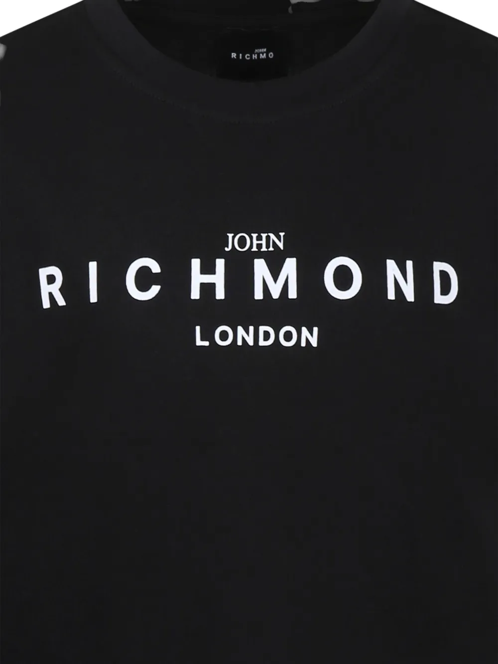 John Richmond Junior T-shirt met logoprint Zwart