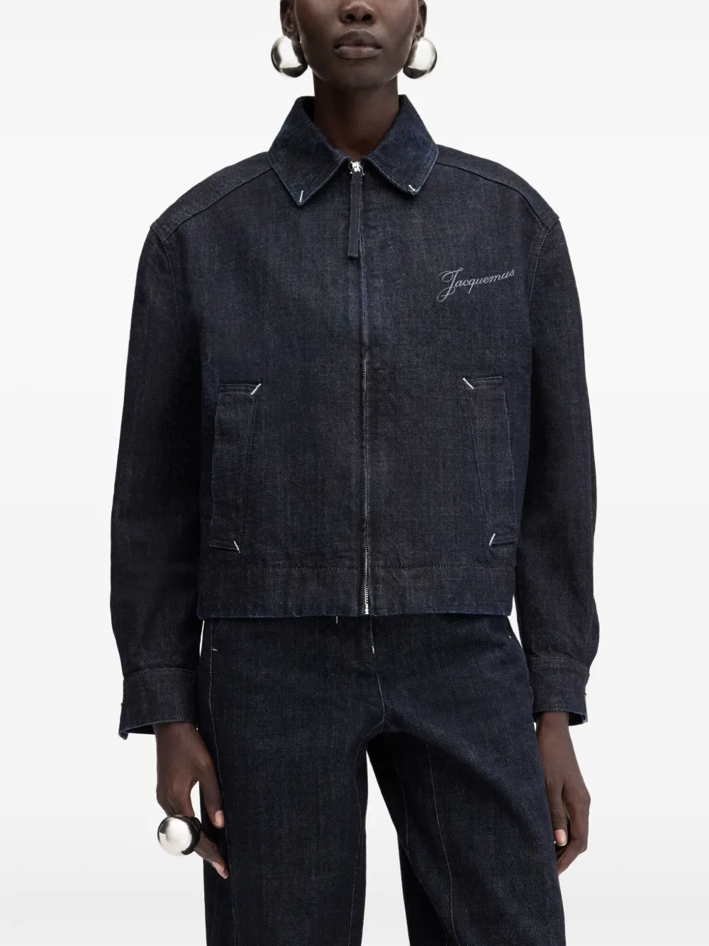 Jacquemus La Veste De-Nîmes Canevas jack Blauw