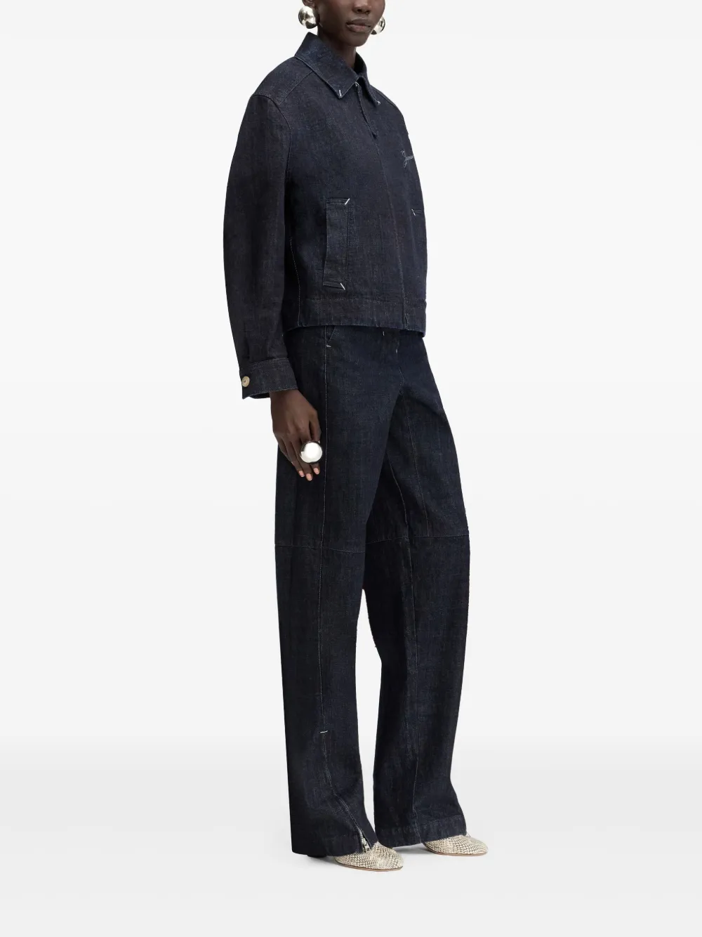 Jacquemus La Veste De-Nîmes Canevas jack Blauw