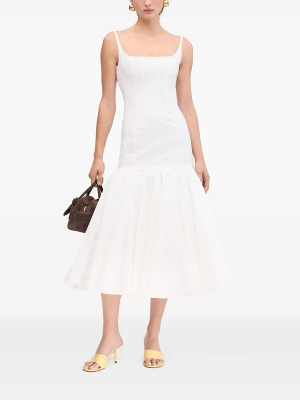 【送料&関税込】Jacquemus la Robe Agave White Sleeveless Lon Jacquemus La Robe Agave Midi Dress | White | FARFETCH