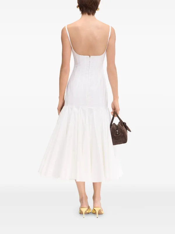 ワンピース JACQUEMUS WOMEN La Robe Agave Midi Dress White Jacquemus La Robe Agave Midi Dress | White | FARFETCH CA