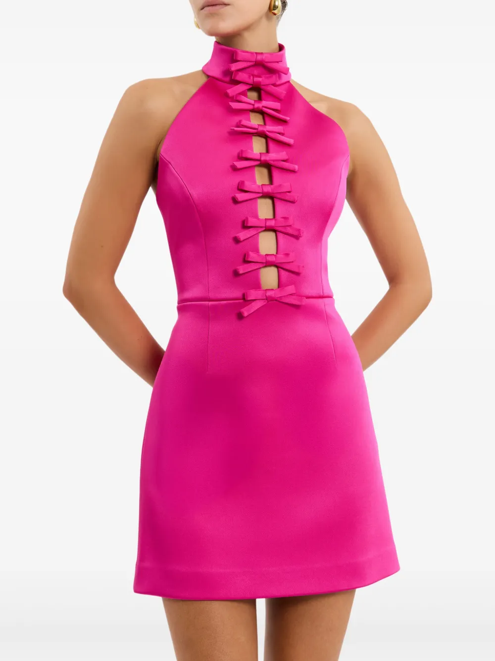 Rebecca Vallance Mini-jurk met halternek Roze