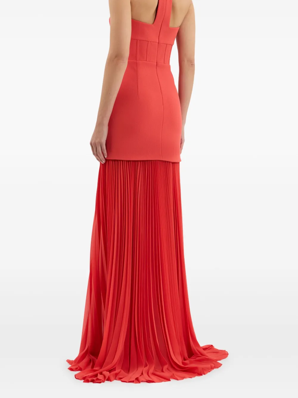 Rebecca Vallance Empress jurk met halternek Oranje