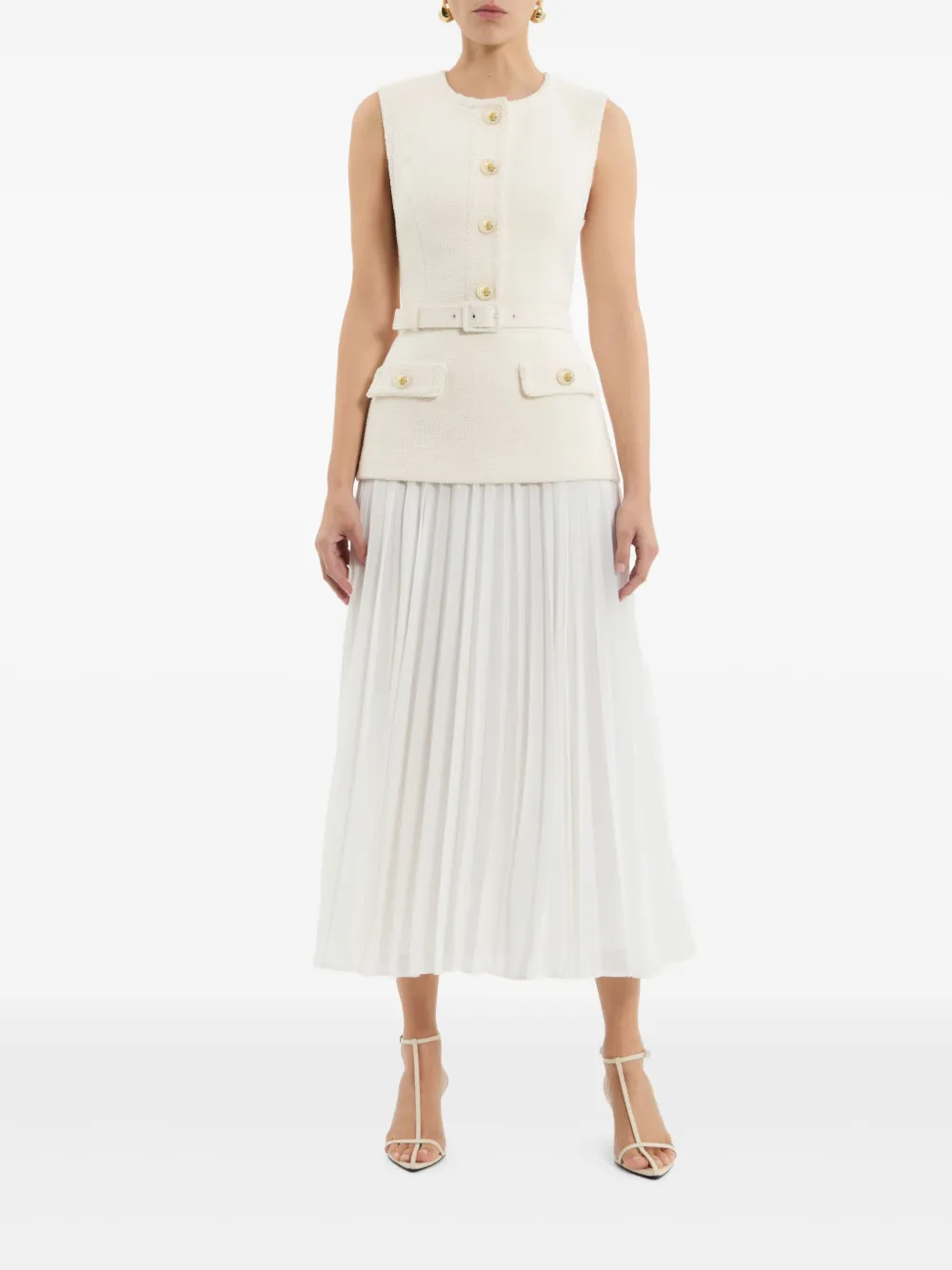 Rebecca Vallance Jonie midi-jurk - Beige