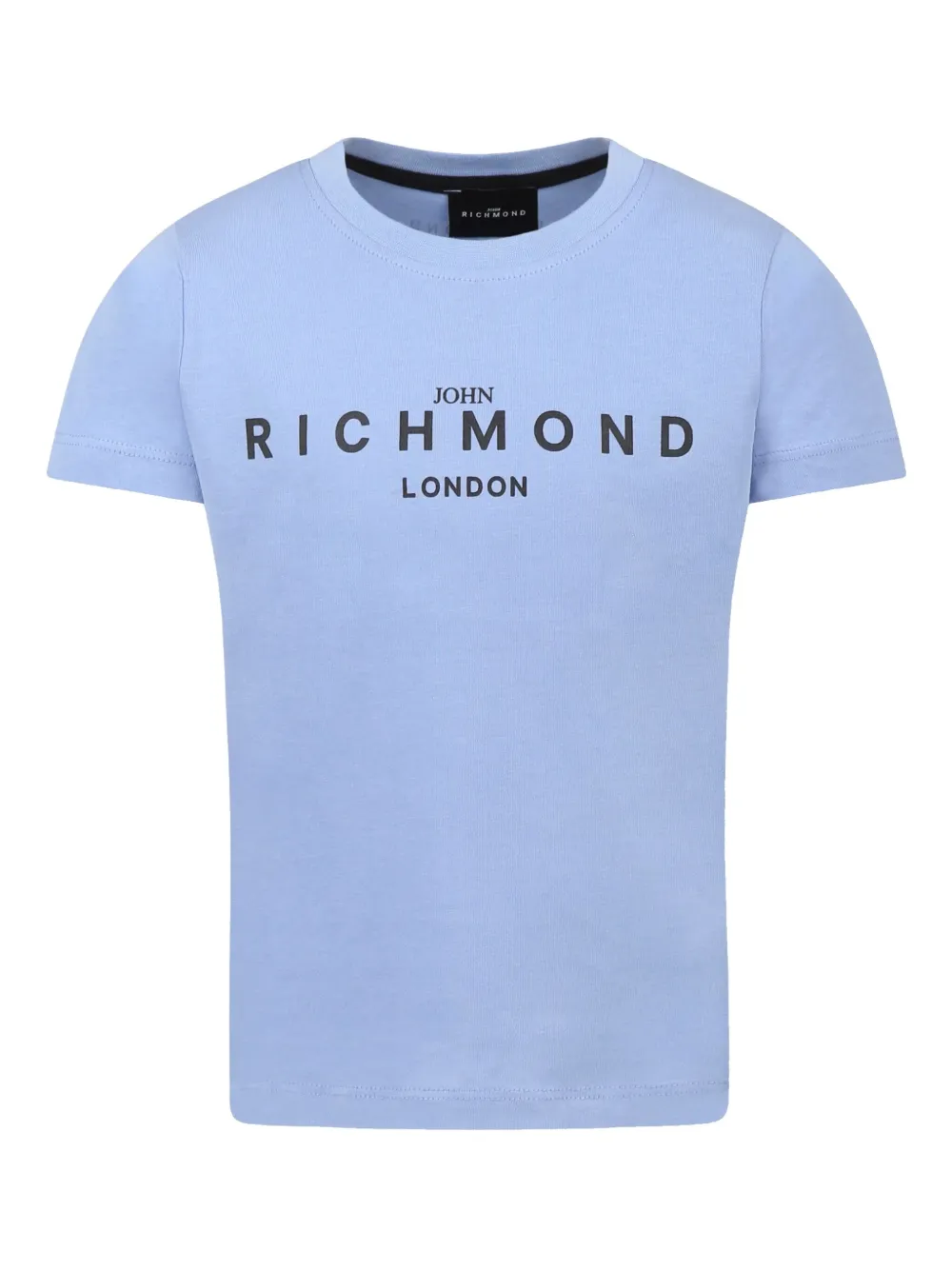 John Richmond Junior T-shirt met logoprint Blauw