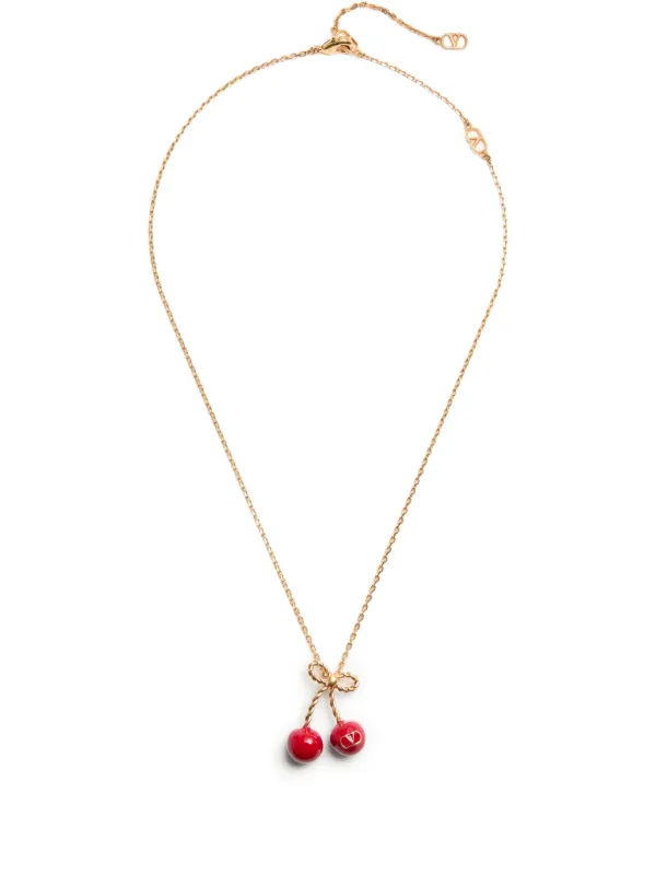 【関税&送料込】Valentino Garavani Coeur  Necklace Coeur Royal Necklace In Metal, Enamel And Beads for Woman in