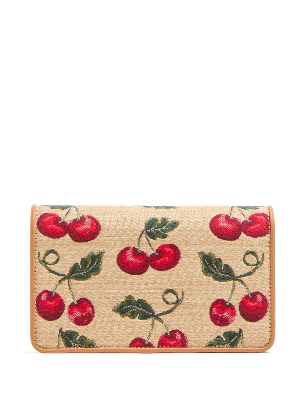 Valentino Garavani VLogo Signature mini-schoudertas met Cherryfic-print Beige