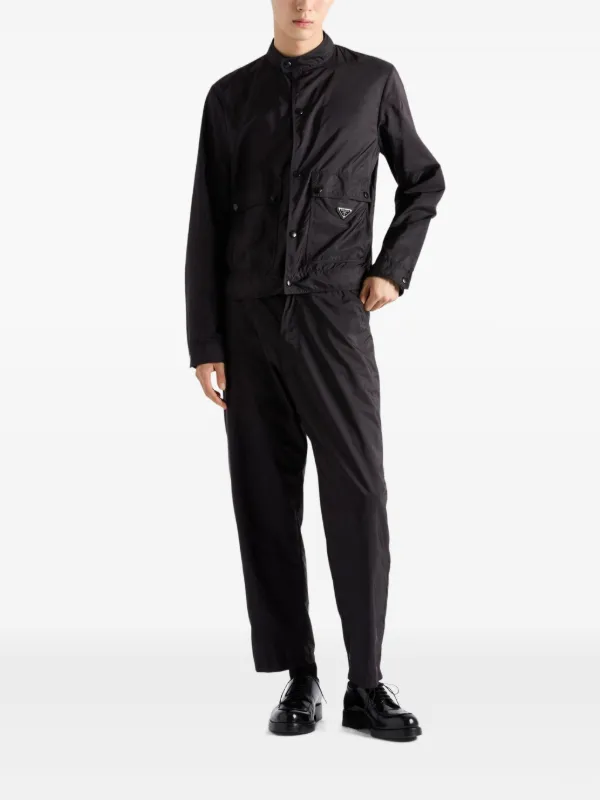 Prada triangle-logo Jacket | Black | FARFETCH