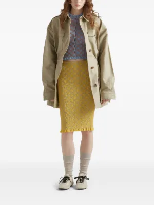 PRADA プラダカシミヤミンクファーカーディガン 本物 プラダ ミンクファー付 カシミヤ混 リブ切替 ニット