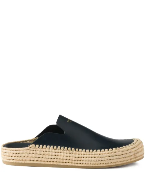 Prada mules en cuir - Bleu - Prada - Modalova