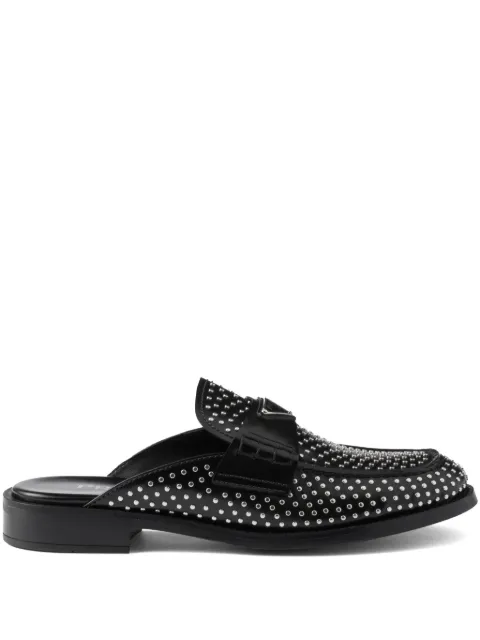 Prada stud-embellished leather mules