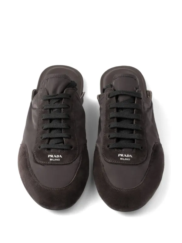 【週末セール】PRADA ブラウン・ブラック ミュール 新品未使用 Prada Collapse ミュール | ブラウン | FARFETCH JP