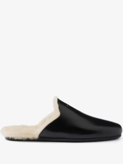 Prada leather flat mules 
