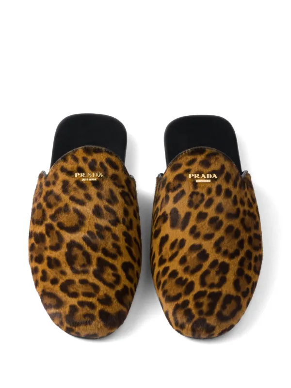 【関税&送料込】Prada Printed Calf Hair Slippers Prada Printed Calf Hair Slippers | italist