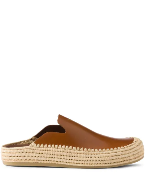Prada chaussons en cuir - Marron - Prada - Modalova