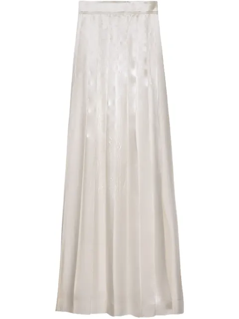 Prada pleated satin maxi skirt