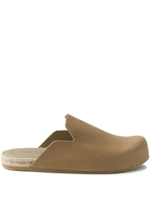 Prada suede slippers
