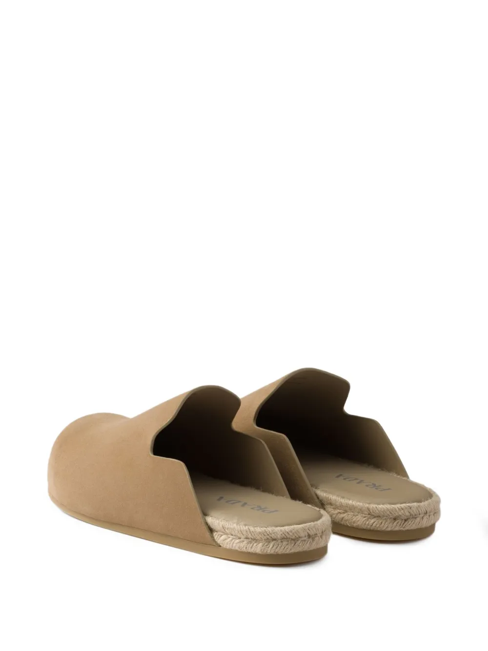 Prada suede slippers Neutrals