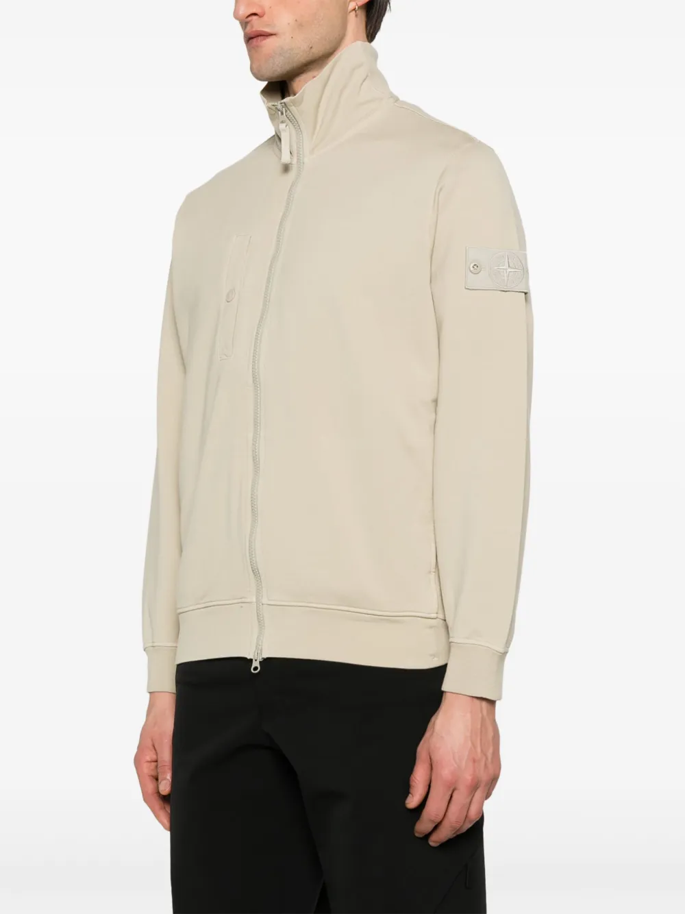 Stone Island Sweater met Compass-logopatch Beige