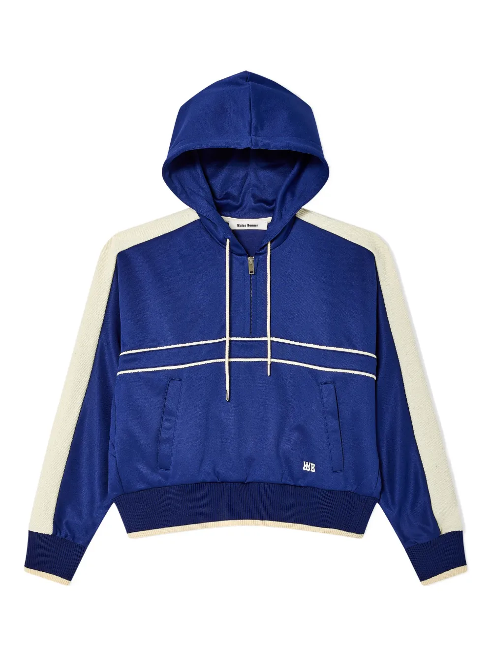 Wales Bonner Hoodie met logo Blauw