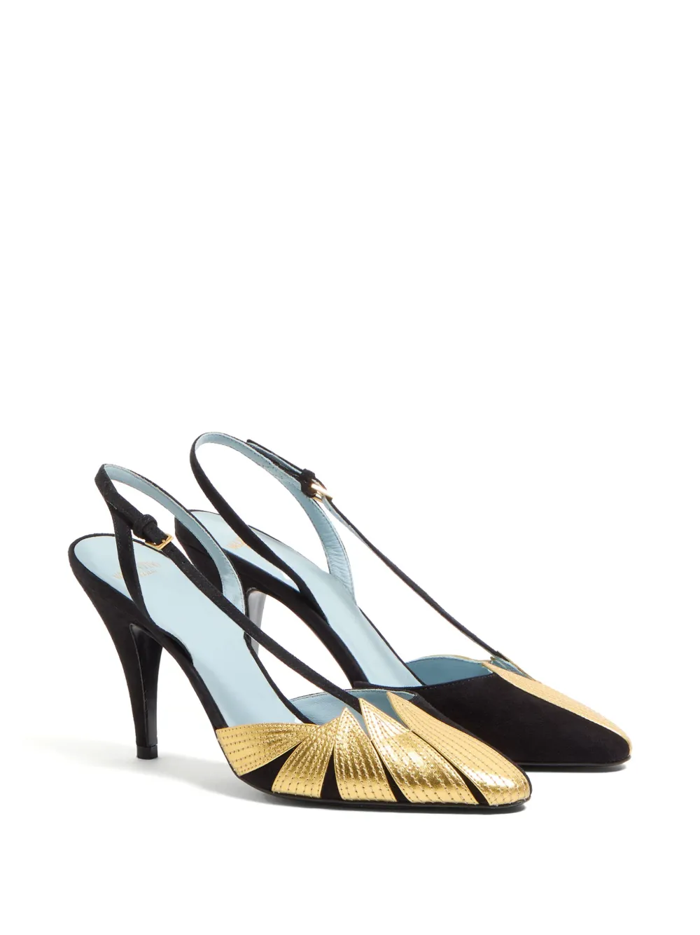 Valentino Garavani 90 mm Foliefoliage pumps - Zwart