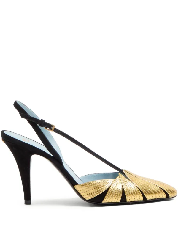 Valentino Garavani Foliefoliage 90mm スリングバック パンプス
