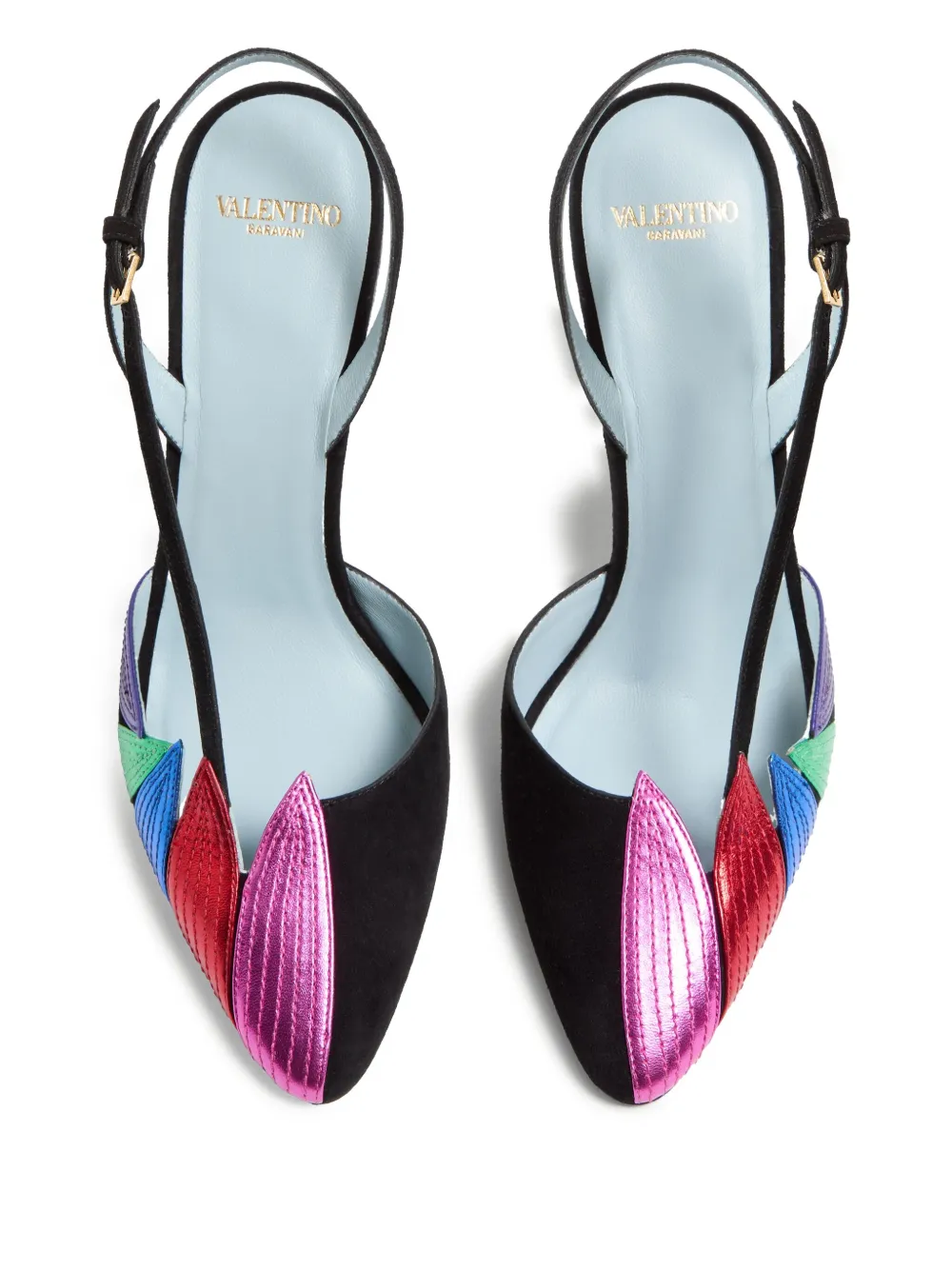 Valentino Garavani Women Foliefoliage Slingback Pumps In Pink