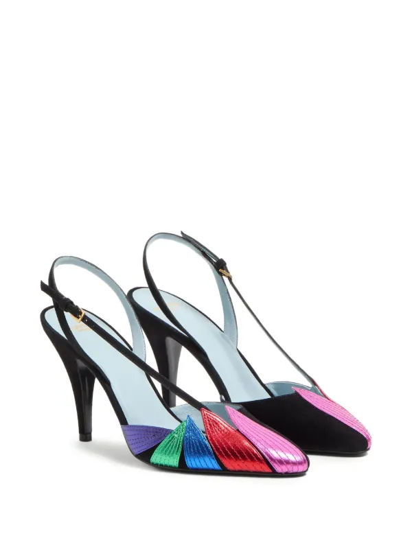 ◆VALENTINO GARAVANI◆スリングバックパンプス ピンク Valentino Garavani Foliefoliage 90mm スリングバック パンプス