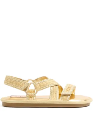 Valentino Garavani Lake Powell Embroidered Sandals | Yellow | FARFETCH