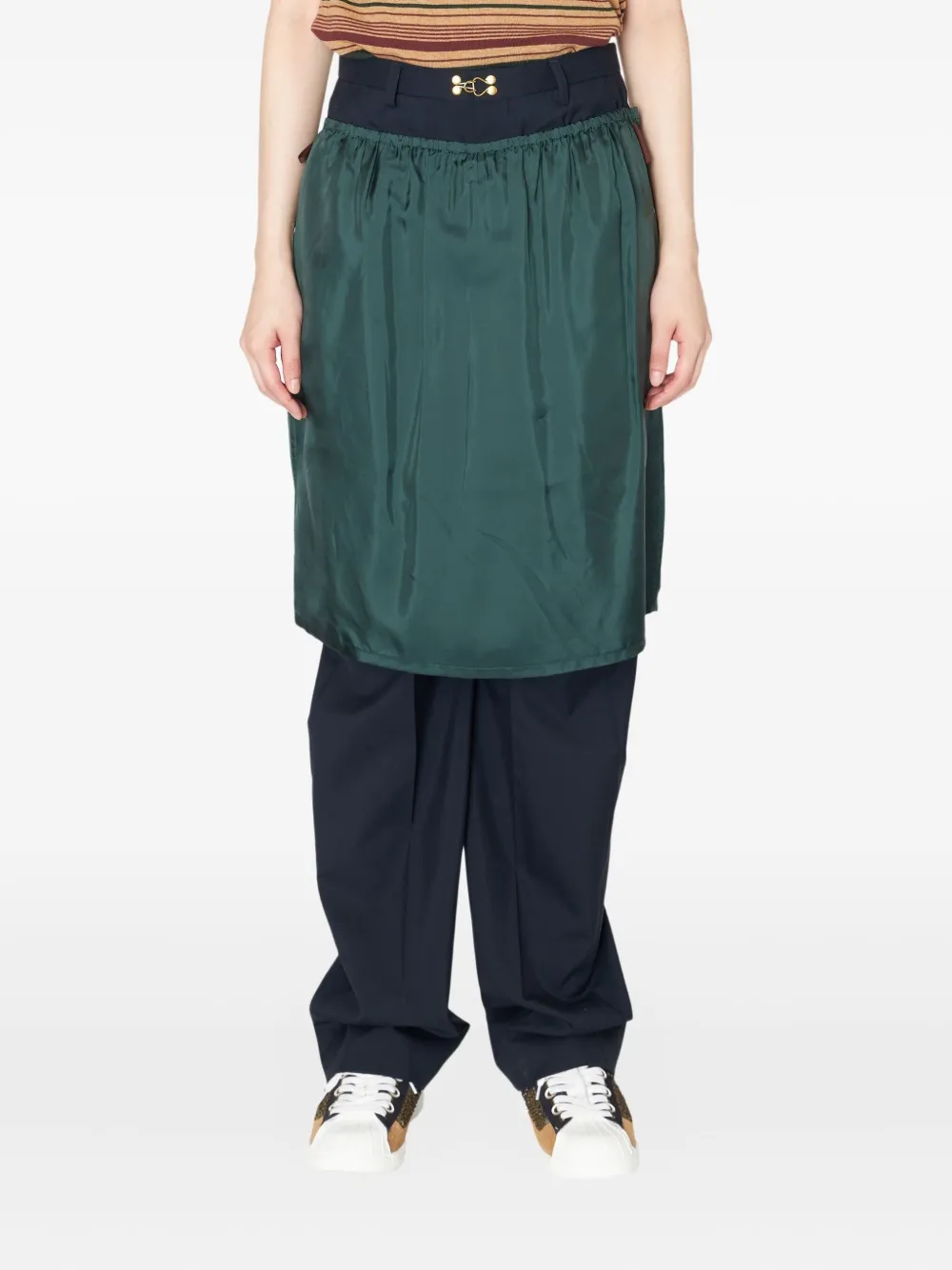 Kolor logo-patch skirt trousers | Blue | Image 1