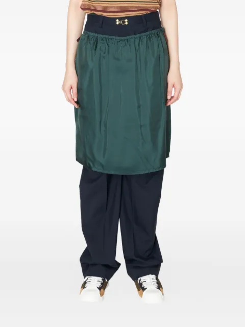Kolor logo-patch skirt trousers