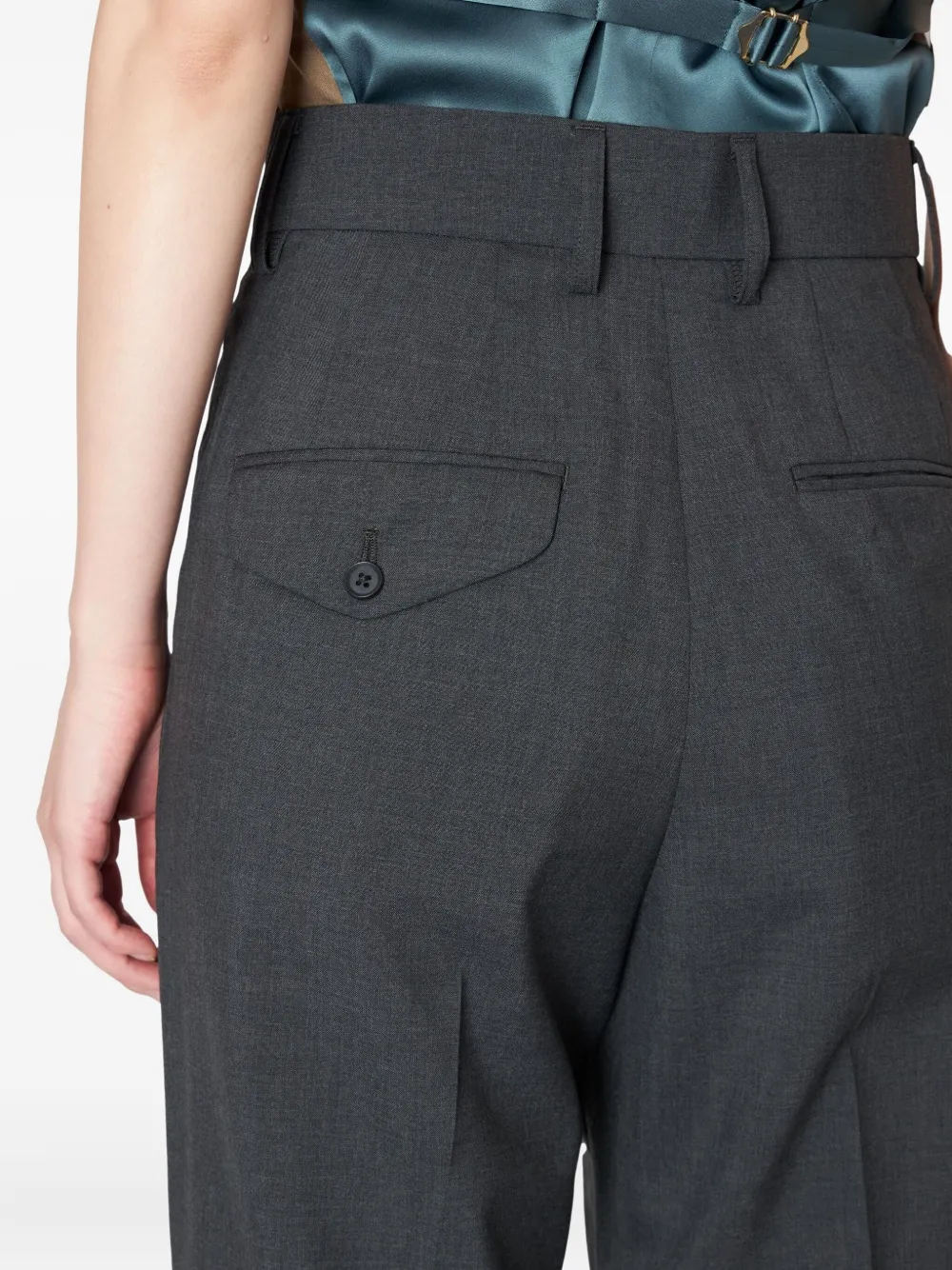 Kolor Broek met geplooide details Grijs