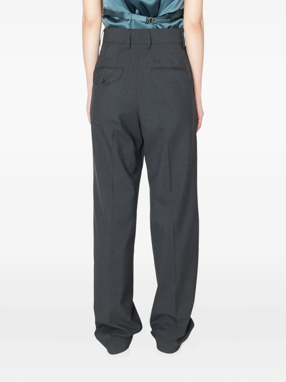 Kolor Broek met geplooide details Grijs