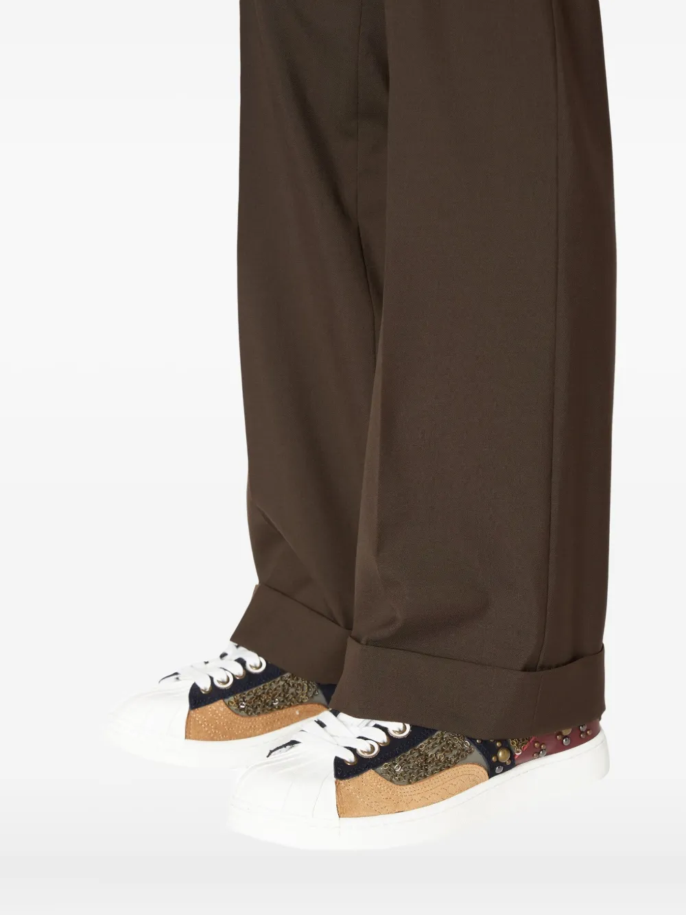 Kolor Broek met klepzakken Bruin