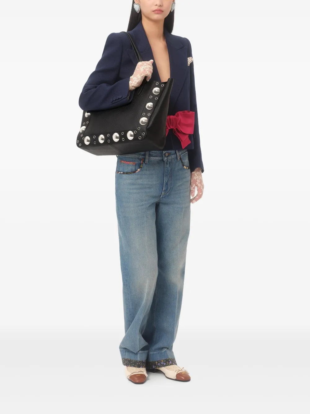 Valentino Garavani Medium Nellcôte shopper Zwart