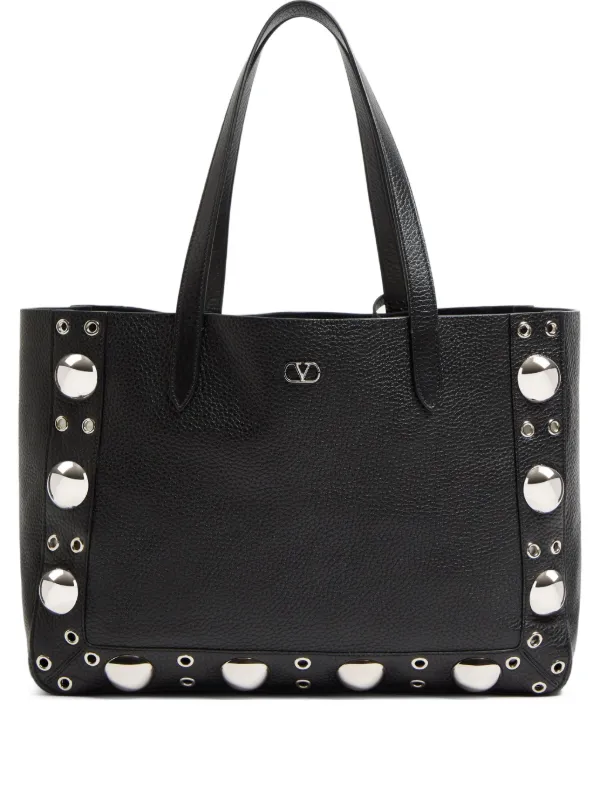 Valentino Garavani Medium Nellcôte Tote Bag in Black