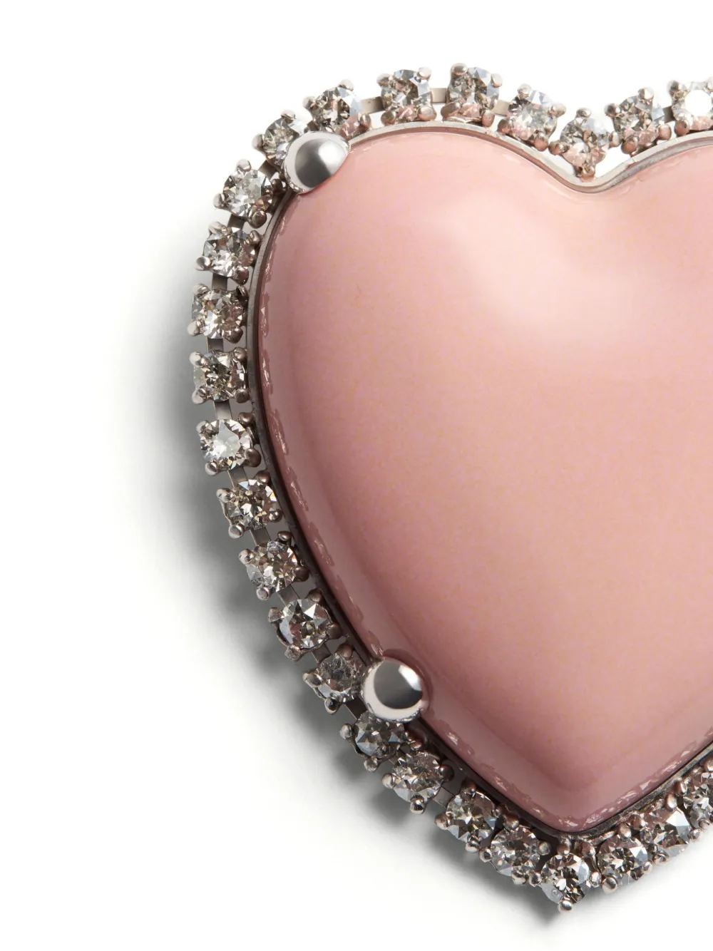 Valentino Coeur Hyperbole Brooch In Silver