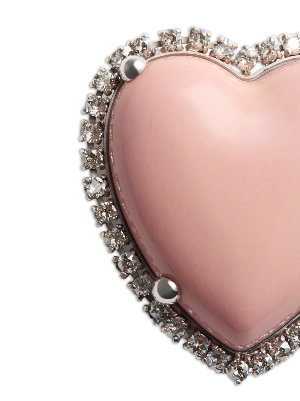  Valentino Garavani Coeur Hyperbole Brooch - Silver 