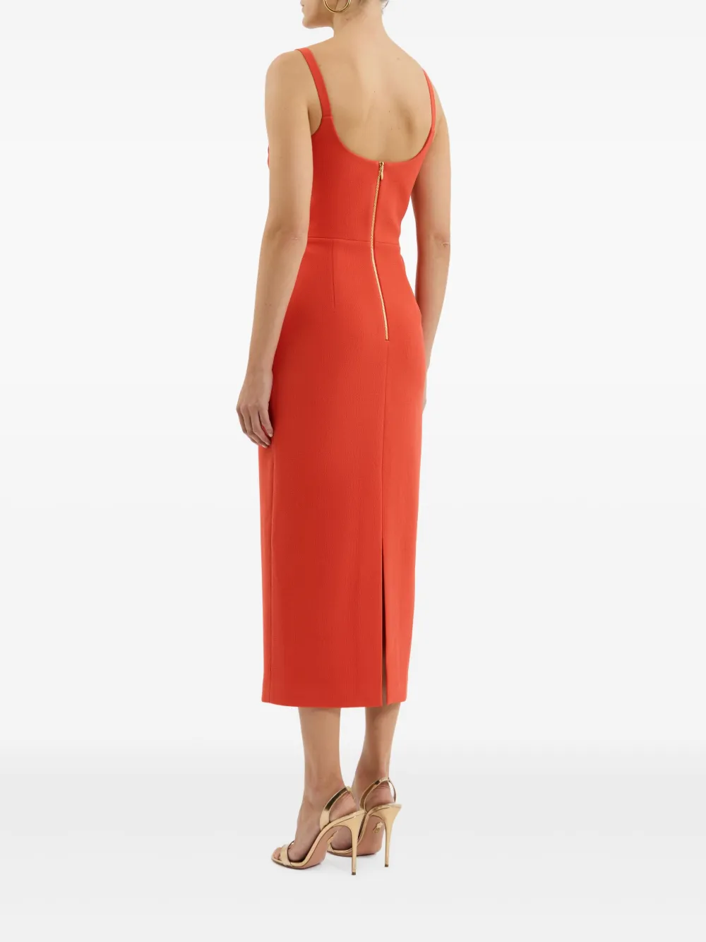 Rebecca Vallance Empress midi-jurk Oranje