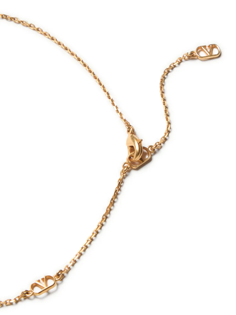 Valentino Heart Vlogo Pendant Necklace In Gold