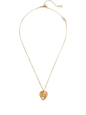 【関税込み】VALENTINO GARAVANI 'COEUR ' NECKLACE Valentino Garavani: Off-White Coeur Royal Necklace | SSENSE
