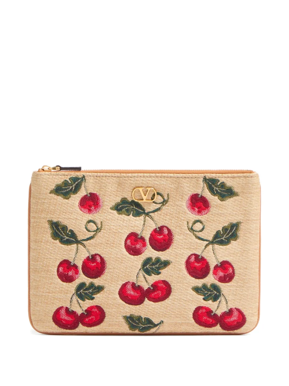 Valentino Garavani Clutch VLOGO Signature Cherry - Toni neutri