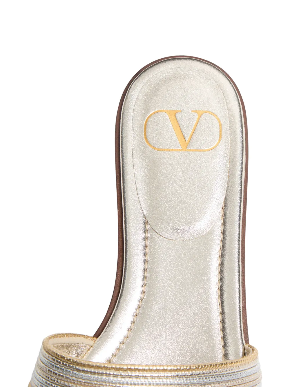 logo-plaque flat sandals