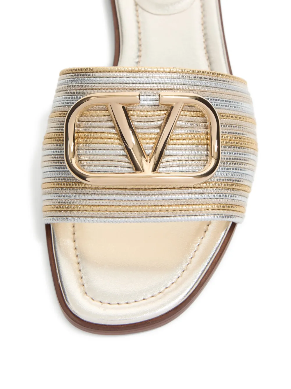logo-plaque flat sandals