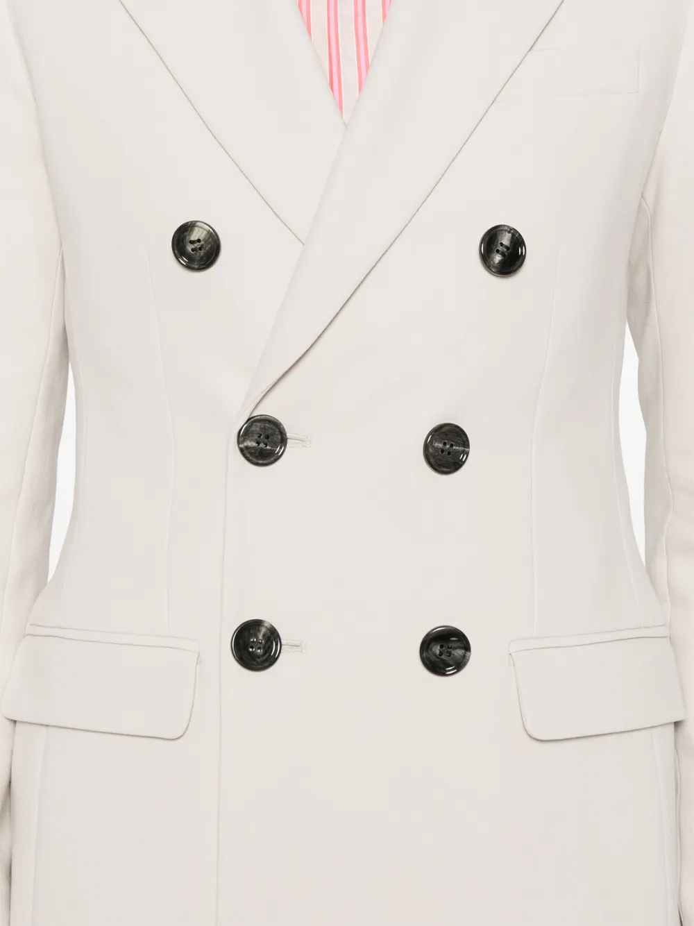 AMI Paris Blazer met dubbele rij knopen Beige